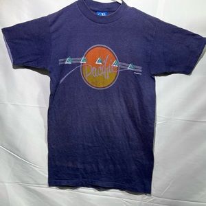 Vintage 1984 Ocean Pacific YOUTH USA Made Single Stitch Tee Size XL.